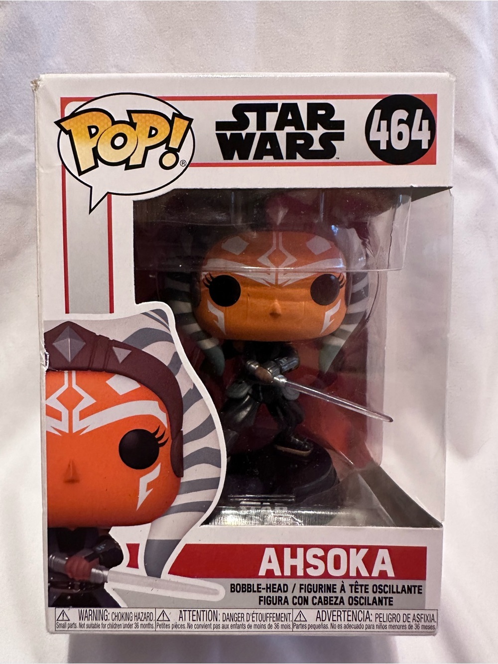 Funko Pop Star Wars The Mandalorian Ahsoka with Sabers 464 Bobble-Head NIB